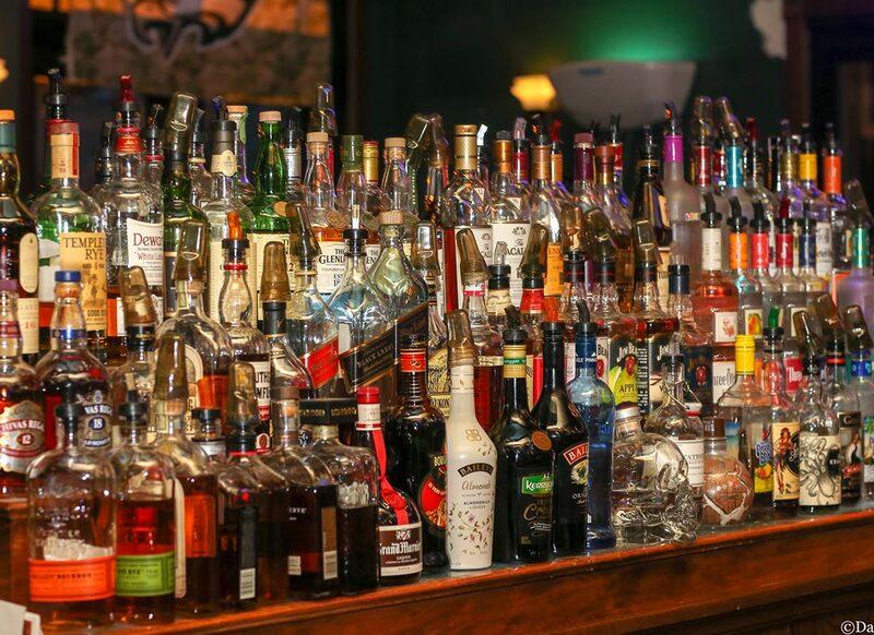 Liquor Selection at The Green Parrot Bar